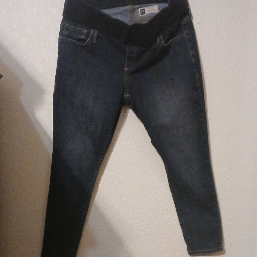 GAP Women's Maternity Deep Indigo Jeggings